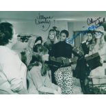 Joanna Lumley, Catherine Schell and Sylvana Henriques multi signed 10x8 inch On Her Majesty's Secret