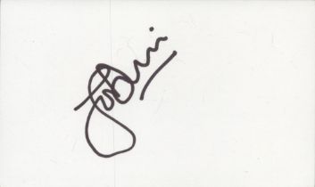 Jo Durie Signed white card approx. size 5 x3 inches signed in black marker pen - winner of two Grand