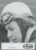 John Surtees signed black and white picture British Motorcycle Racer. 7 x 5 Inch. Good condition.