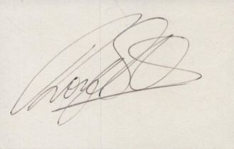 Roger Black white card approx. size 3. 5 x2. 25 inches signed in black biro by British former