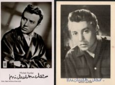 TV Film Michel Auclair signed photo collection. 2 in total. Good condition. All autographs come with