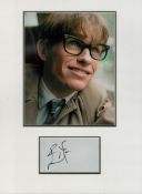 Eddie Redmayne The Theory of Everything autographed mounted display. A photo included. 16 x 12