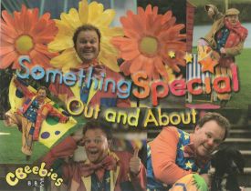 Justin Fletcher signed colour card Something Special Out and About Mr Tumble. CBeebies BBC.