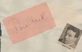 Dane Clark signed autograph page include a black & white small cut out picture, was an American