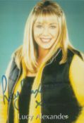 Lucy Alexander signed colour photo. An English television presenter. 6 x 4 Inch. Good condition. All