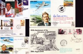 Military Collection of 5 x signed FDCs including signatures of Mike Goodfellow, Pat Fillingham, Nick