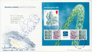 Football James Beatie signed Wembley Stadium FDC PM First Day of Issue Tallents House Edinburgh