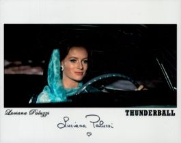 Luciana Paluzzi Signed Photo (as Fiona) from James Bond Thunderball. Signed in Pen. Measures 10 by 8