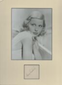 Mary Carlisle 16x12 overall mounted signature piece includes signed album page and stunning black