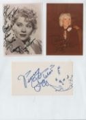 Penny Singleton collection includes two signed photos and a 6x3 signed album page all affixed to