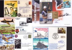 Military Collection of 5 x signed FDCs including signatures of Wing Commander Roland P Beamont,