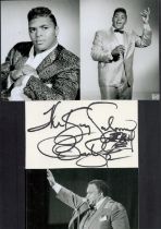 Solomon Burke Signed Autograph Card With Photos Of Burke Affixed to A4 Black Card. Good condition.