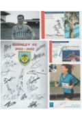 Sport collection of variety of sports signed items. Signatures such as Burnley multi signed 2022-