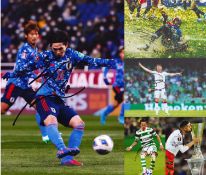 Football collection of 5 signed 12x8 inch colour photos including names of Benjamin Mendy, Youssef