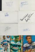 QPR - 3 signed colour postcard photos and 6 signed white cards of various players including Gerry