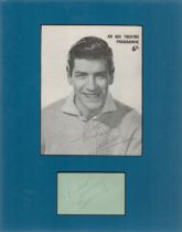 Mounted Signature of Michael Holliday with black and white vintage ABC Theatre Programme photo
