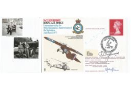 WW2 BOB fighter pilot Frank Usmar 41 sqn signed 72 sqn RAF cover with biography details fixed to