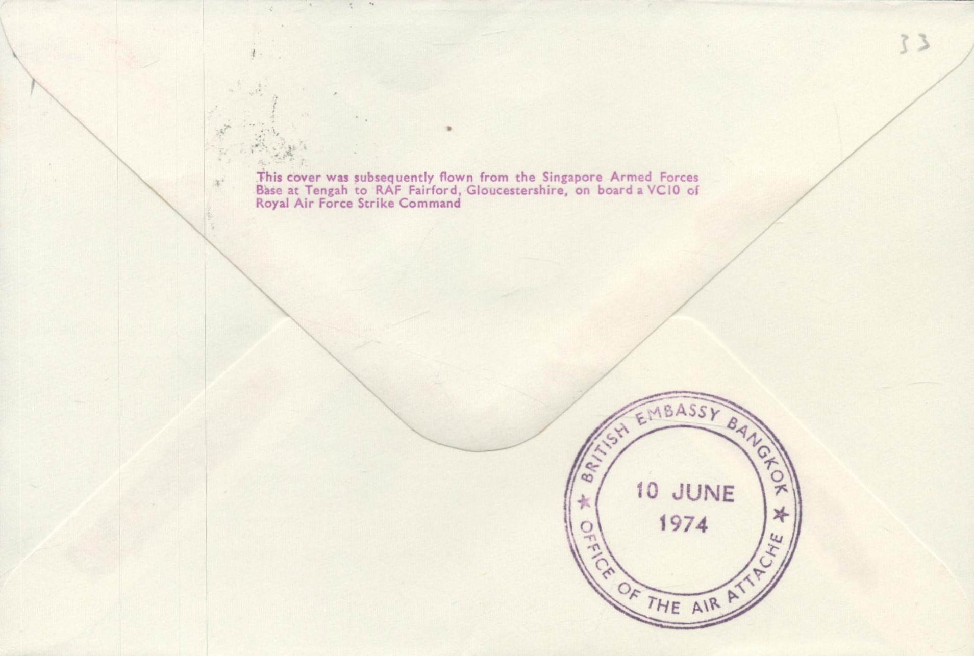 RAFES SC7a Escape from SE Asia Flown FDC (Royal Air Forces Escaping Society) with 75 Thailand - Image 4 of 4