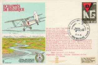 RAFES SC10a Escape by Air from Belgium Flown FDC (Royal Air Forces Escaping Society) with 4.50F