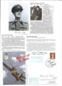 WW2 BOB fighter pilot Donald Jack 602 sqn signed photo and signed BOB cover with William Jones 266