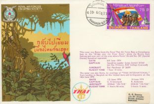 RAFES SC7a Escape from SE Asia Flown FDC (Royal Air Forces Escaping Society) with 75 Thailand