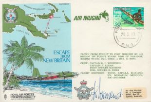 RAFES SC17d Special Signed Cover Signed byAir Vice Marshal W E Townsend Escape from New Britain