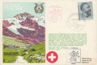 RAFES SC8aX Escape to Switzerland Flown FDC (Royal Air Forces Escaping Society) with 40