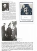 WW2 BOB fighter pilot Lionel Casson 616 sqn signature piece with biography details fixed to A4 page.