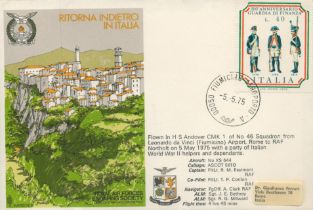 RAFES SC12a Escape from Italy Flown FDC (Royal Air Forces Escaping Society) with 40 lira Italian