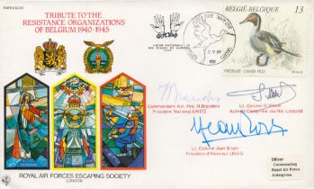 RAFES SC40ec UNEG Cachet Special Signed Cover Tribute to the Resistance Organizations Flown FDC (