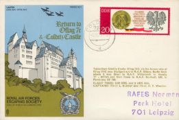 RAFES SC1a Return to Oflag 7C & Colditz Castle Flown FDC (Royal Air Forces Escaping Society) with