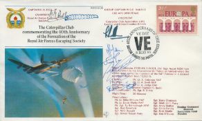 RAFES SC38c Special Signed Cover The Caterpillar Club Flown FDC (Royal Air Forces Escaping