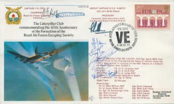 RAFES SC38c Special Signed Cover The Caterpillar Club Flown FDC (Royal Air Forces Escaping