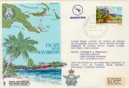 RAFES SC17a Escape from New Britain Flown FDC (Royal Air Forces Escaping Society) with 15c Papua New