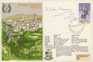 RAFES SC12cb Special Signed Cover Flown FDC (Royal Air Forces Escaping Society) with 1.50 lira