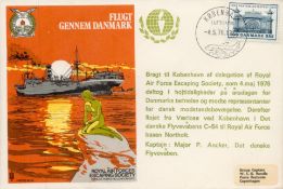 RAFES SC15a Escape from Denmark Flown FDC (Royal Air Forces Escaping Society) with 100ore Danish