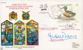 RAFES SC40ed UNEG Cachet Special Signed Cover Tribute to the Resistance Organizations Flown FDC (