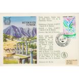 RAFES SC19a Escape from Tunisia Flown FDC (Royal Air Forces Escaping Society) with 25c Tunisienne