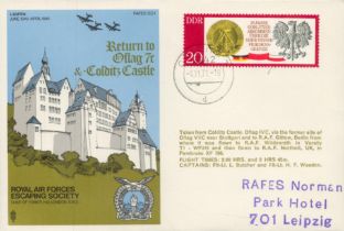 RAFES SC1aF Return to Oflag 7C & Colditz Castle Flown FDC (Royal Air Forces Escaping Society) with