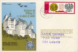 RAFES Sc1aC Return to Oflag 7C & Colditz Castle Flown FDC (Royal Air Forces Escaping Society) with