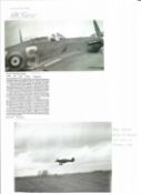 WW2 BOB fighter pilots Peter Ayerst, Alan Gear signature piece with biography details fixed to A4