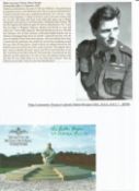 WW2 BOB fighter pilot Dalton-Morgan, Thomas 41 sqn signed BOB memorial postcard with biography