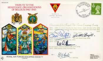 RAFES SC40ca Special Signed Cover Tribute to the Resistance Organizations Flown FDC (Royal Air
