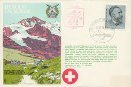 RAFES SC8aA Escape to Switzerland Flown FDC (Royal Air Forces Escaping Society) with 40