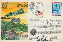 RAFES SC25d Special Signed Cover Escape in a Heinkel III Flown FDC (Royal Air Forces Escaping