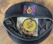 Military. Beret Issued to Household Calvary Lifeguards. Manufactured on 2/2021. Belonged to Corporal