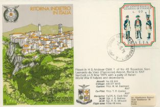 RAFES SC12a Escape from Italy Flown FDC (Royal Air Forces Escaping Society) with 40 lira Italian