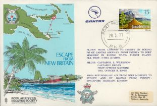 RAFES SC17a Escape from New Britain Flown FDC (Royal Air Forces Escaping Society) with 15c Papua New