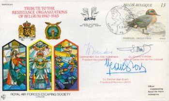 RAFES SC40eb UNEG Cachet Special Signed Cover Tribute to the Resistance Organizations Flown FDC (