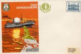 RAFES SC15ax Escape from Denmark Flown FDC (Royal Air Forces Escaping Society) with 100ore Danish